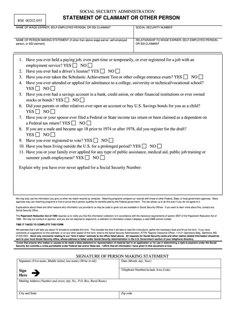 Fillable Ssa-795 Form: Easy Social Security Administration Filing