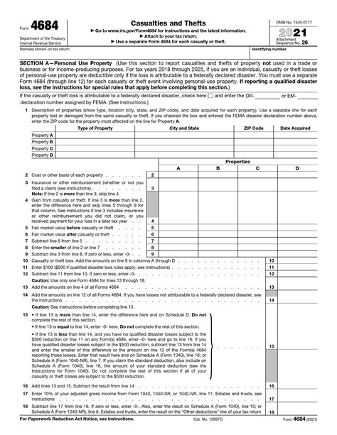 Filling Out 4684 Form: A Step-By-Step Guide