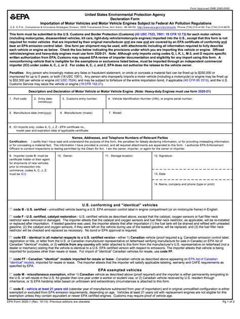 Filling Out Epa Form 3520-1 Made Easy And Simple