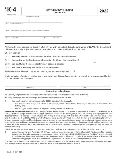 Filling Out K-4 Form Kentucky Made Easy: 5 Steps