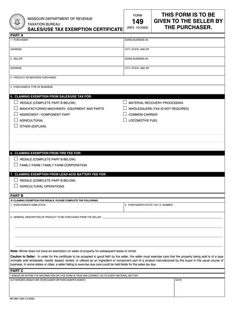 Filling Out Missouri Form 149 Made Easy