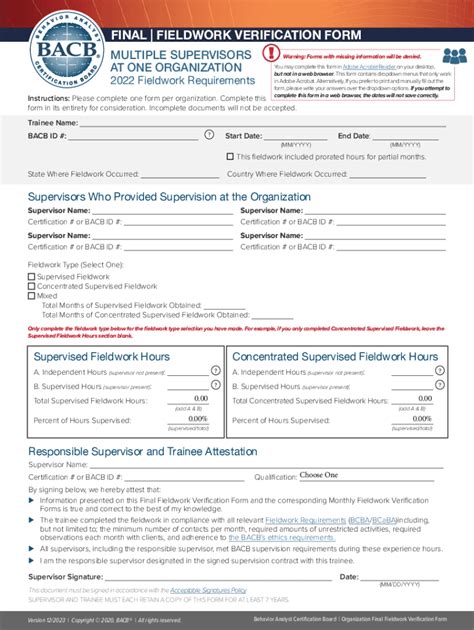 Final Verification Form Bacb: A Comprehensive Guide