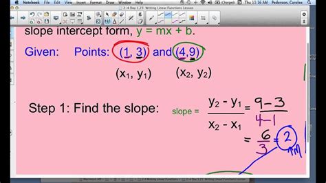 Find Slope Intercept Form With Two Points Easily