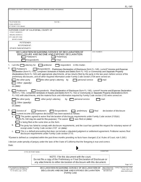 Fl 141 Form: Free Download And Fillable Template