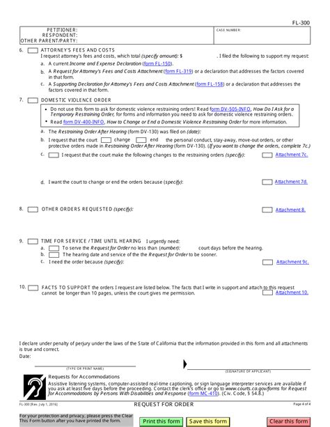 Fl 300 Fillable Form: Simplified Family Law Judgment Template