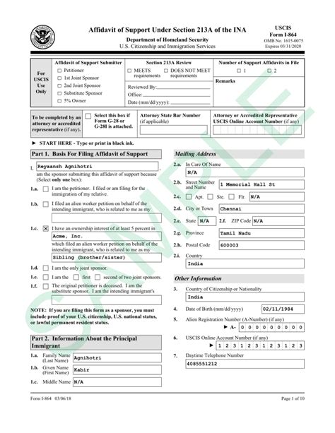 Form 1-864a: Understanding The Affidavit Of Support