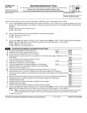 Form 1040 Schedule H: Household Employment Taxes Explained