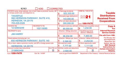 Form 1099-Patr Filing Instructions And Reporting Requirements