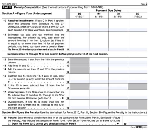 Form 2210 Schedule Ai: Underpayment Penalty Explained