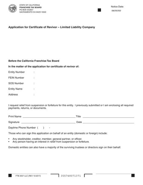 Form 3557 Llc: Limited Liability Company Information Report