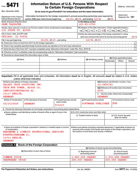 Form 5471 Schedule B: A Guide To Foreign Corporation Reporting