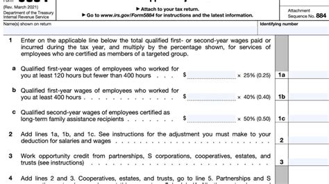 Form 5884 Instructions: Guide To Claiming Work Opportunity Tax Credit