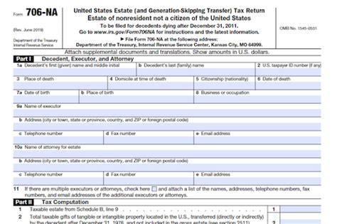 Form 706-Na Instructions: A Step-By-Step Estate Tax Guide