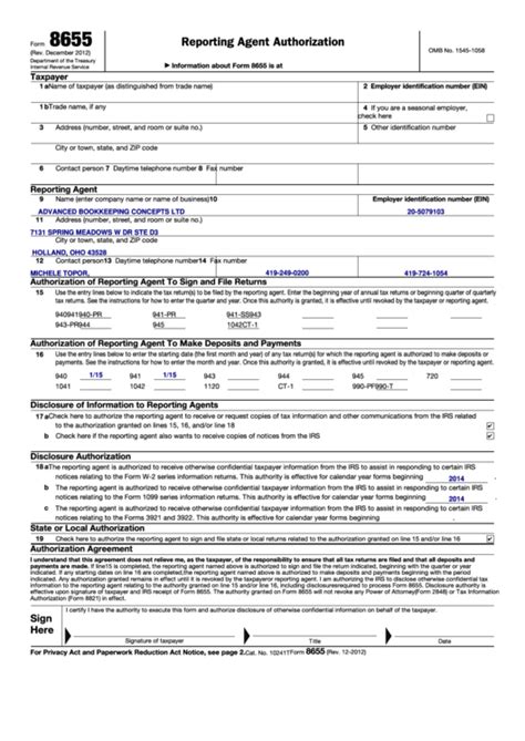 Form 8655: Simplifying Reporting Agent Authorization