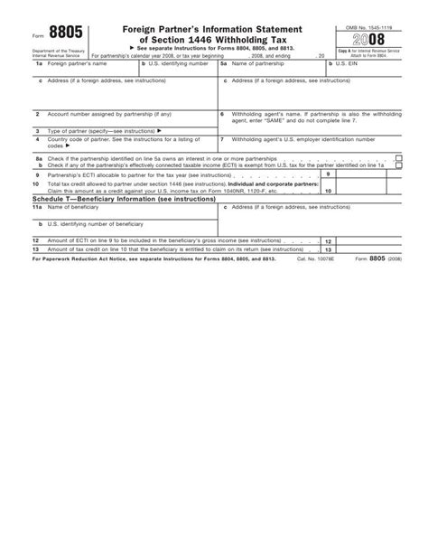 Form 8805 Instructions: A Step-By-Step Foreign Partner Tax Guide