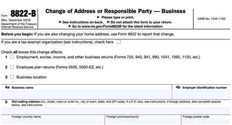 Form 8822-B Instructions: A Step-By-Step Guide