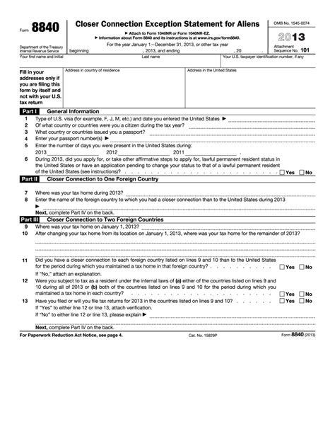 Form 8840 是什么：了解Closer Connection Exclude Statement