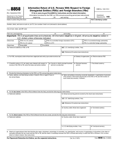 Form 8858 Instructions: A Step-By-Step Guide For Us Taxpayers