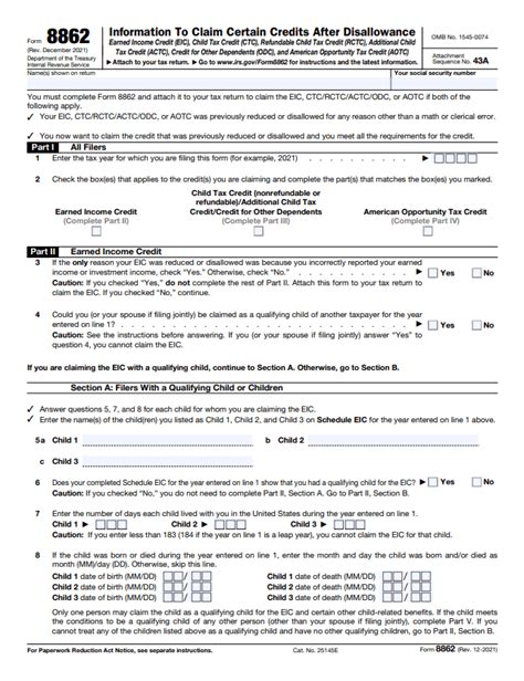 Form 8862 Processing Time: What To Expect