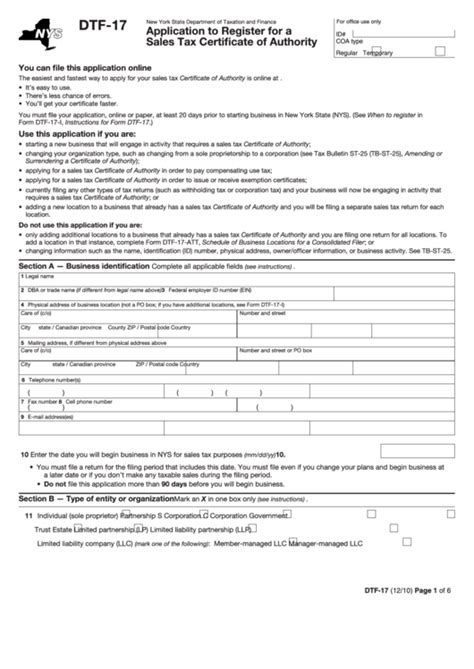 Form Dtf-17: Filing And Tax Guidance In Illinois