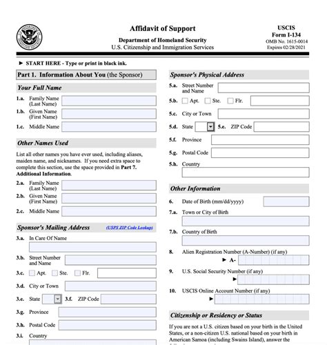 Form I-134 Instructions: A Step-By-Step Guide