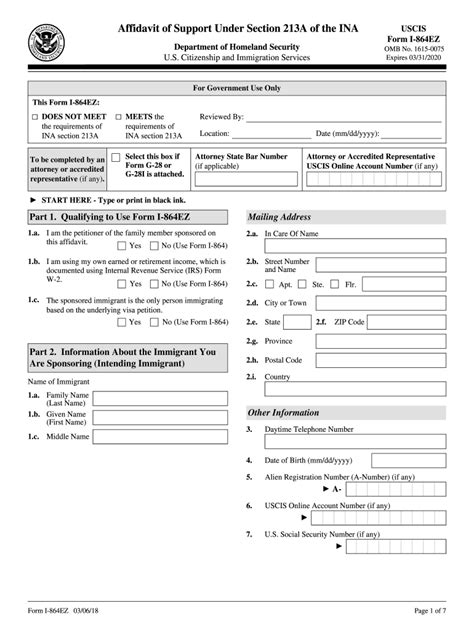 Form I-864ez: A Simplified Guide To Sponsorship Documents