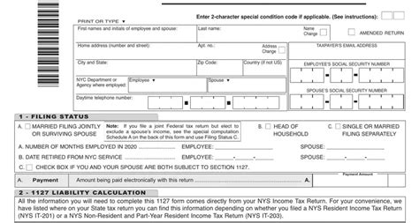 Form Nyc 1127: A Comprehensive Guide And Filing Instructions