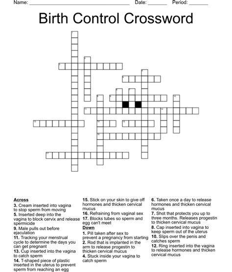 Form Of Birth Control Crossword Clues Explained