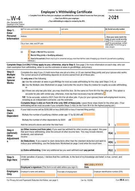 Form W-4 And W-4q: Irs Tax Withholding Made Easy