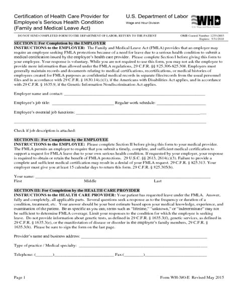 Form Wh-380-E Revised May 2015: Employer Certification Update