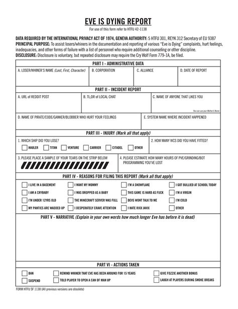 Free Printable Id10t Form Template Download