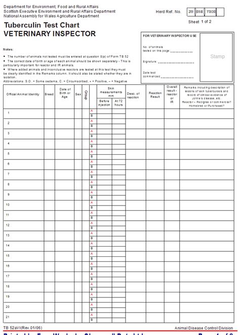 Free Printable Tb Test Forms For Easy Record Keeping