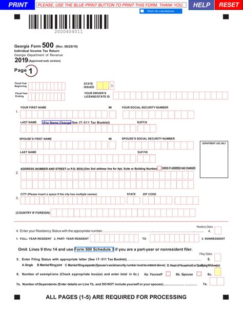 Ga Form 500 Schedule 1: Understanding Tax Obligations