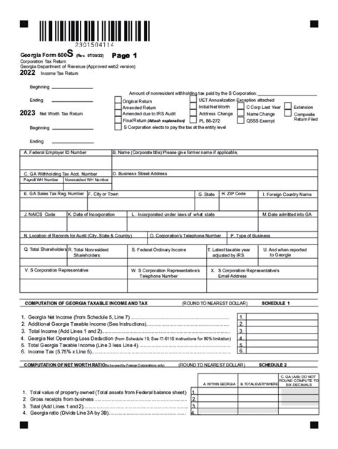 Ga Form 600s Instructions: A Step-By-Step Filing Guide