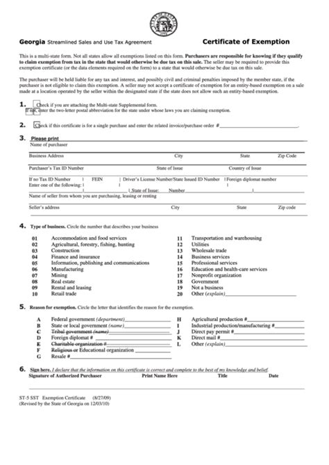 Ga St-5 Fillable Form: Quick And Easy Tax Filing