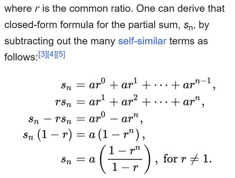 Geometric Series Closed Form Formula Explained Simply