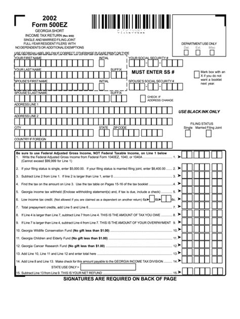 Georgia Form 500 Schedule 3 Filing Guide