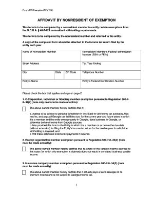 Georgia Form Nrw-Exemption: A Simple Tax Exemption Guide