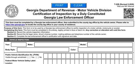 Georgia Tax Form T-22b: A Comprehensive Guide