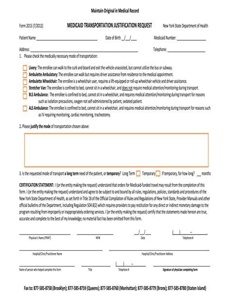 Get 2015 Medicaid Transportation Form In 5 Easy Steps