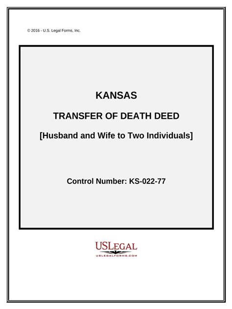 Get A Free Kansas Transfer On Death Deed Form