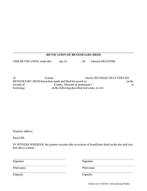 Get A Jackson County Mo Beneficiary Deed Form Easily