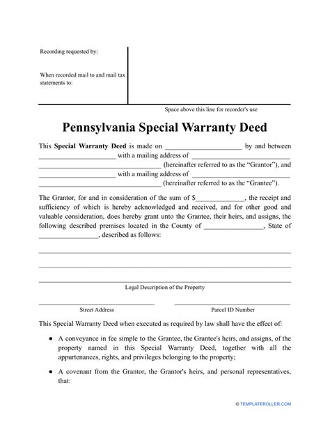 Get A Pa Special Warranty Deed Form In 5 Steps