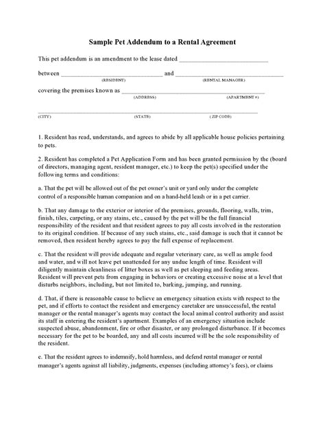 Get A Printable Pet Agreement Form In 5 Minutes