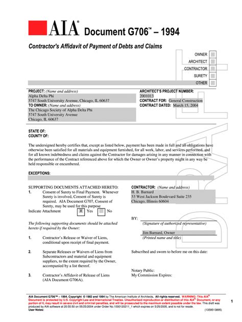 Get Aia G706a Form Free Download In Minutes