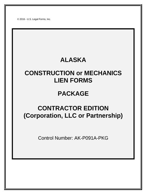 Get Alaska Mechanics Lien Form In 5 Easy Steps