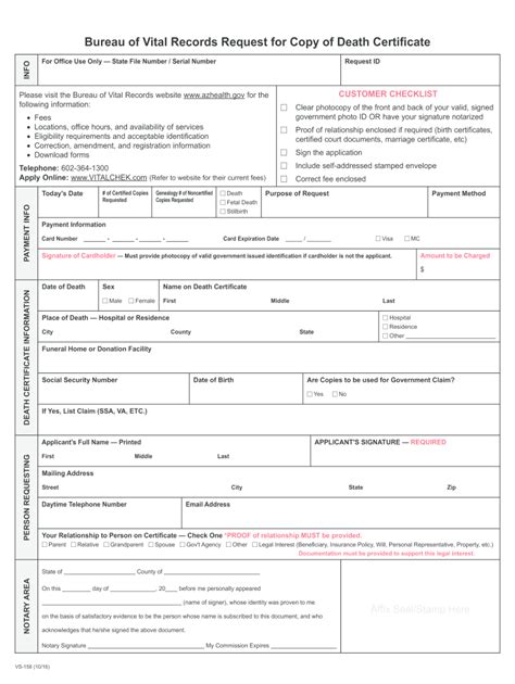 Get An Arizona Death Certificate Form In 5 Easy Steps