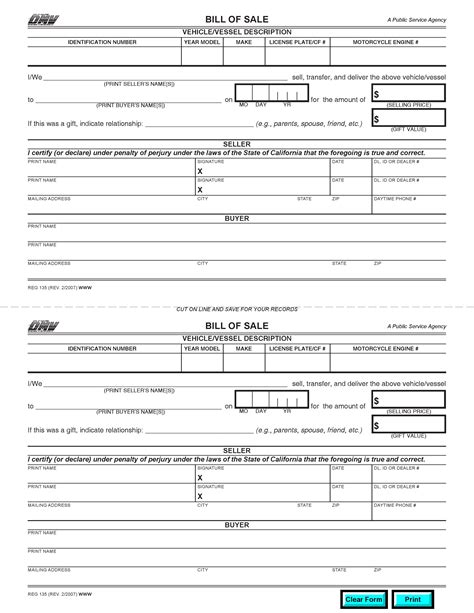 Get California Dmv Bill Of Sale Form Easily