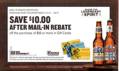 Get Coors Light Rebate Form Online Now