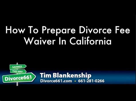 Get Divorce Fee Waiver In California: 5 Easy Steps